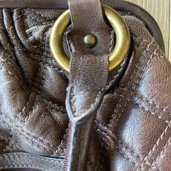 Marc Jacobs Brown Quilted Stam Bag